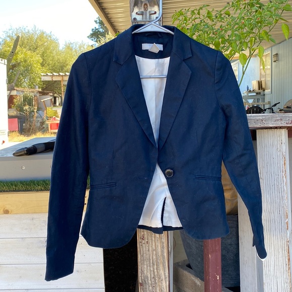 H&M Jackets & Blazers - H & M Dark Blue Blazer